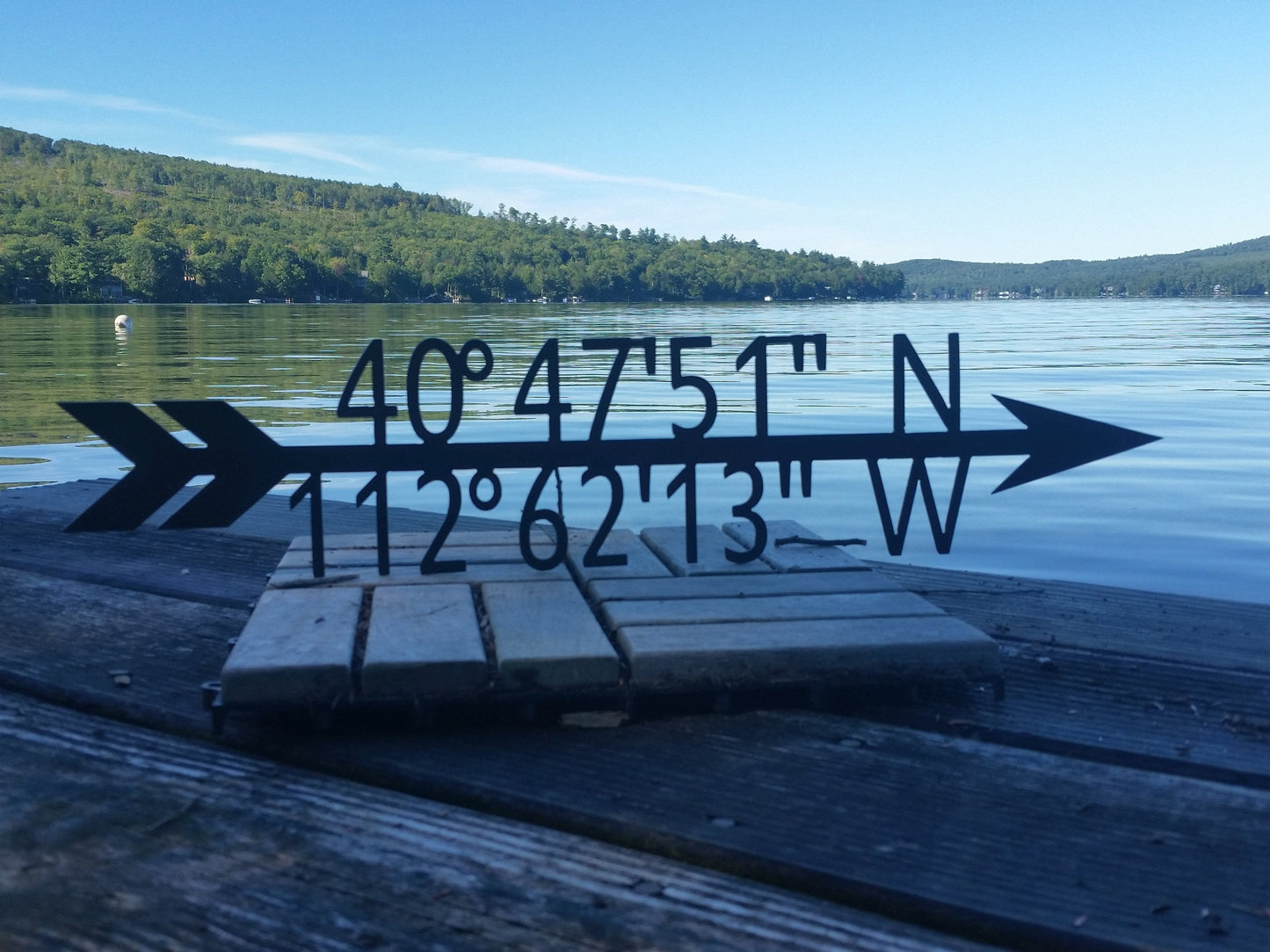 coordinates gps metal sign 11th anniversary gift steel date location wedding housewarming arrow