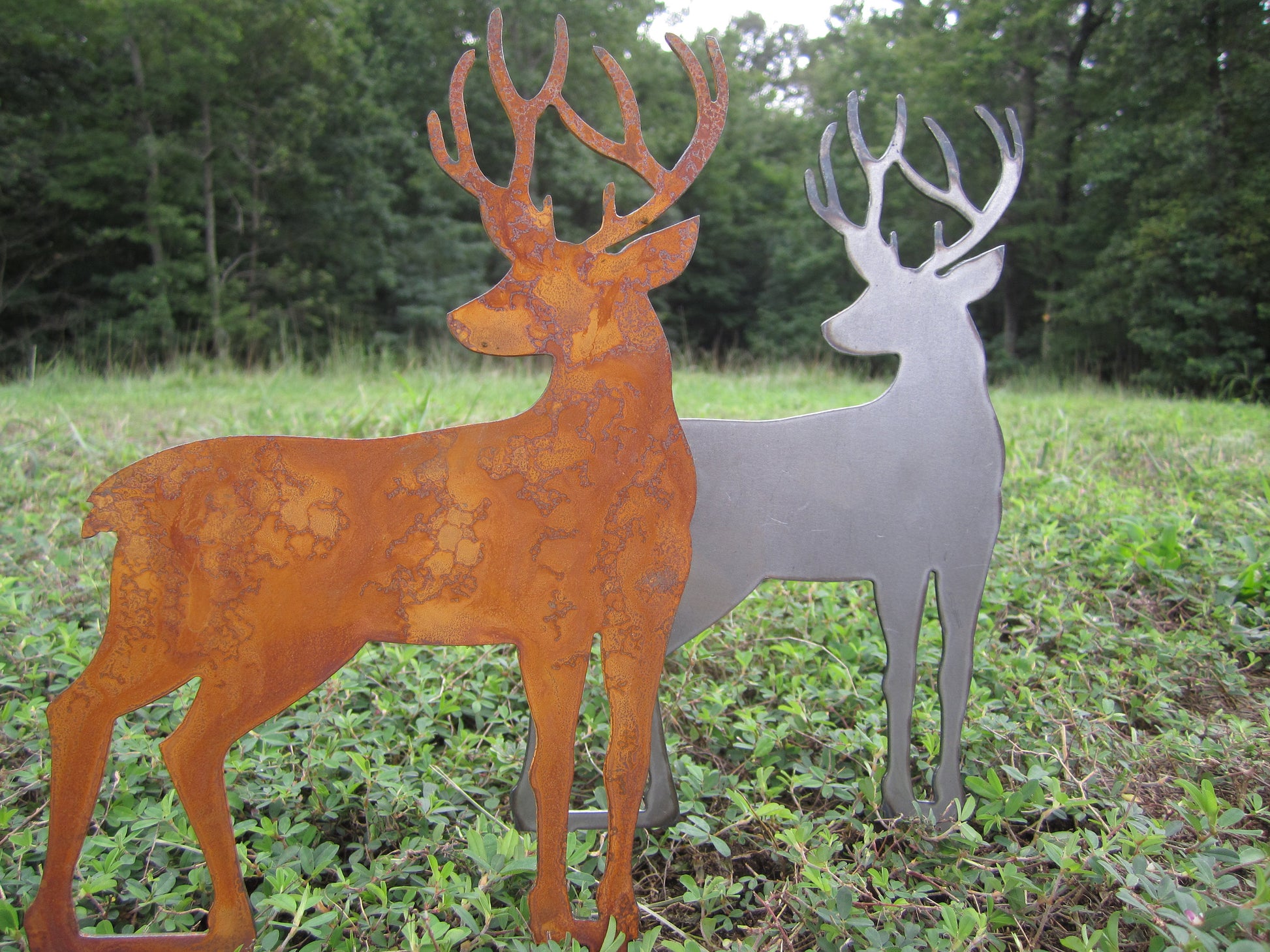 animal farm bear garden stake yard lawn ornament metal steel gift garden