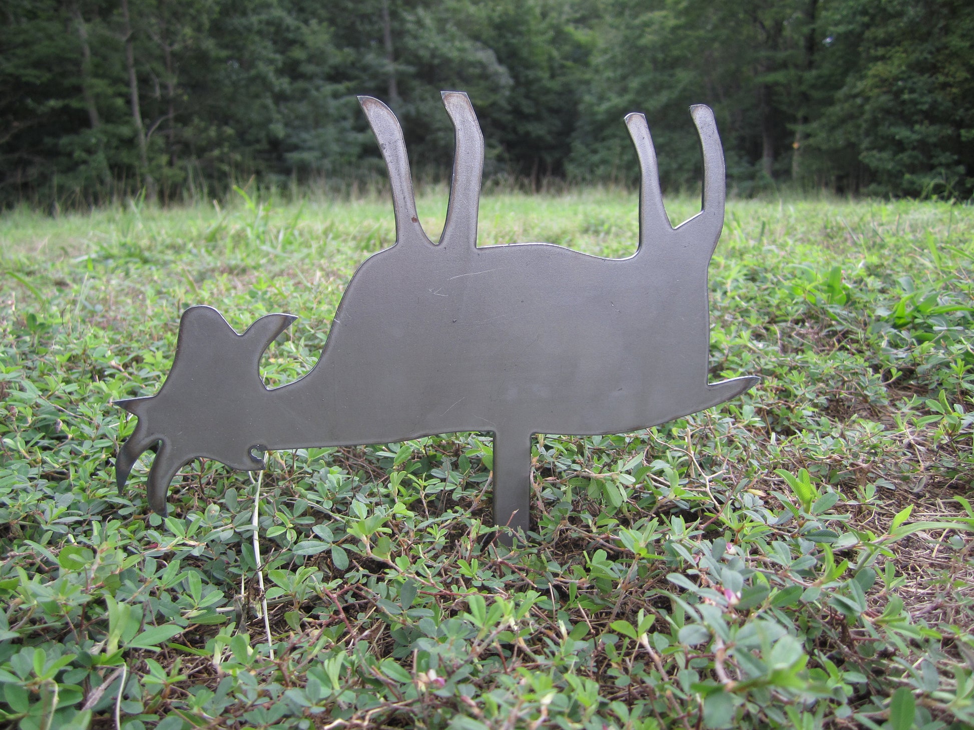 fainting goat farm garden stake yard lawn ornament metal steel gift garden