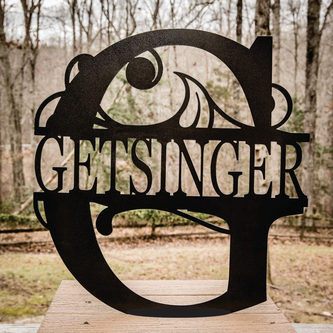 Personalized Wedding Gift for Couple | Custom Last Name Metal Sign | Established Family Name Sign | Unique Newlywed Gift