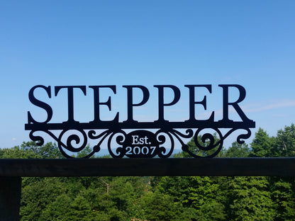 Personalized Wedding Gift for Couple, Custom Metal Last Name Sign, Anniversary Gift, Newlywed Gift, Family Name Wall Decor, Housewarming