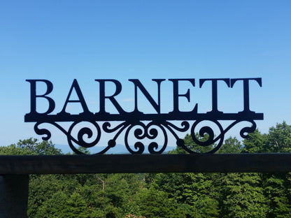 Personalized Metal Last Name Sign, Wedding Gift for Couple, Custom Newlywed Name Sign, Anniversary Gift, Established Sign