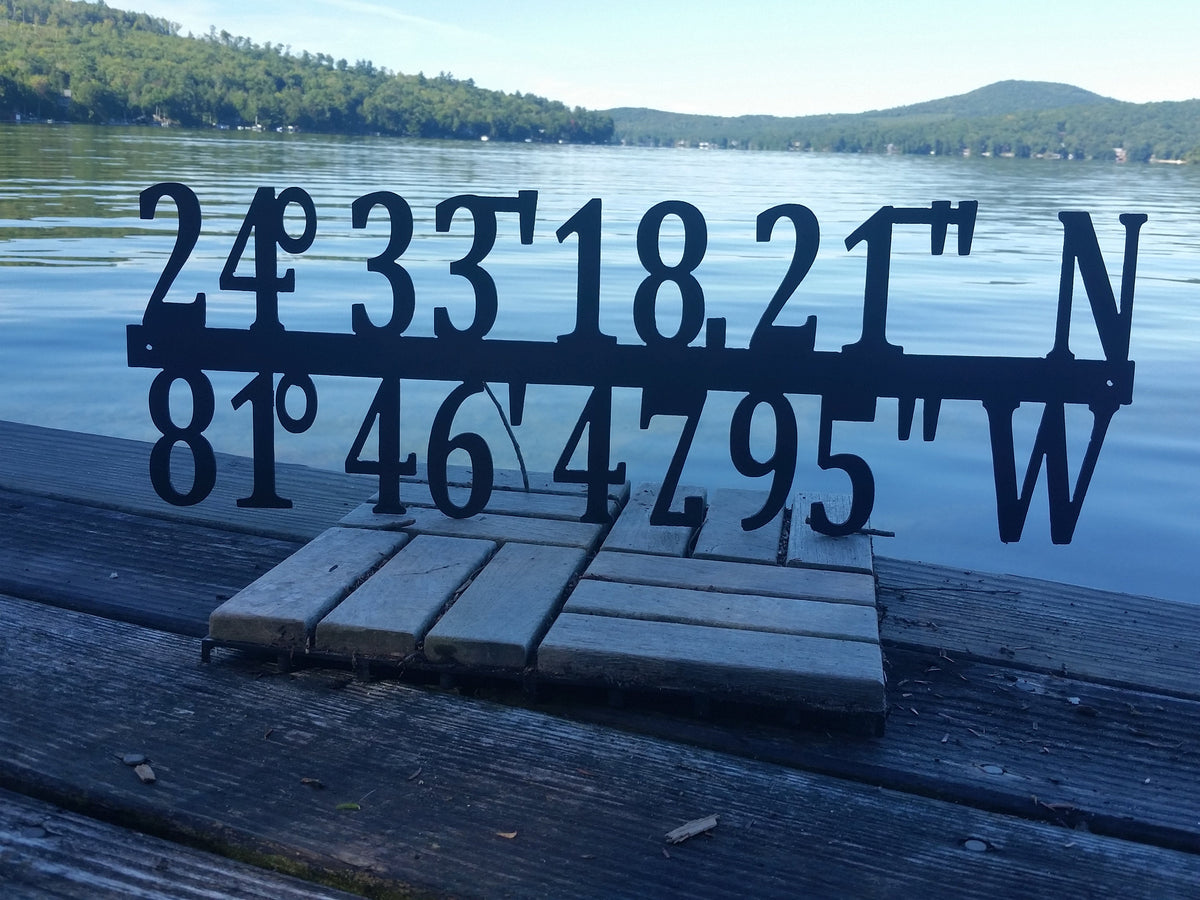 Personalized Coordinates Metal Sign | Custom GPS Latitude Longitude Sign | Where We Met Gift | Anniversary Wedding Gift | Housewarming Decor