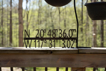 Personalized Coordinates Sign, Latitude Longitude Sign, GPS Coordinates, Custom Metal Wall Art, Housewarming Gift, Wedding Anniversary Gift