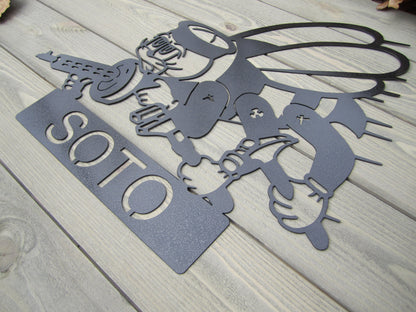 Personalized SEABEE Navy Veteran Custom Metal Wall Decor CNC Logo Sign Plaque SeaBee Military Retirement