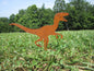Dinosaur Metal Garden Stakes- T-Rex Raptor Yard Art | Rustic Steel Garden Decor | Dinosaur Lover Gift | Outdoor Lawn Silhouette trex, Raptor