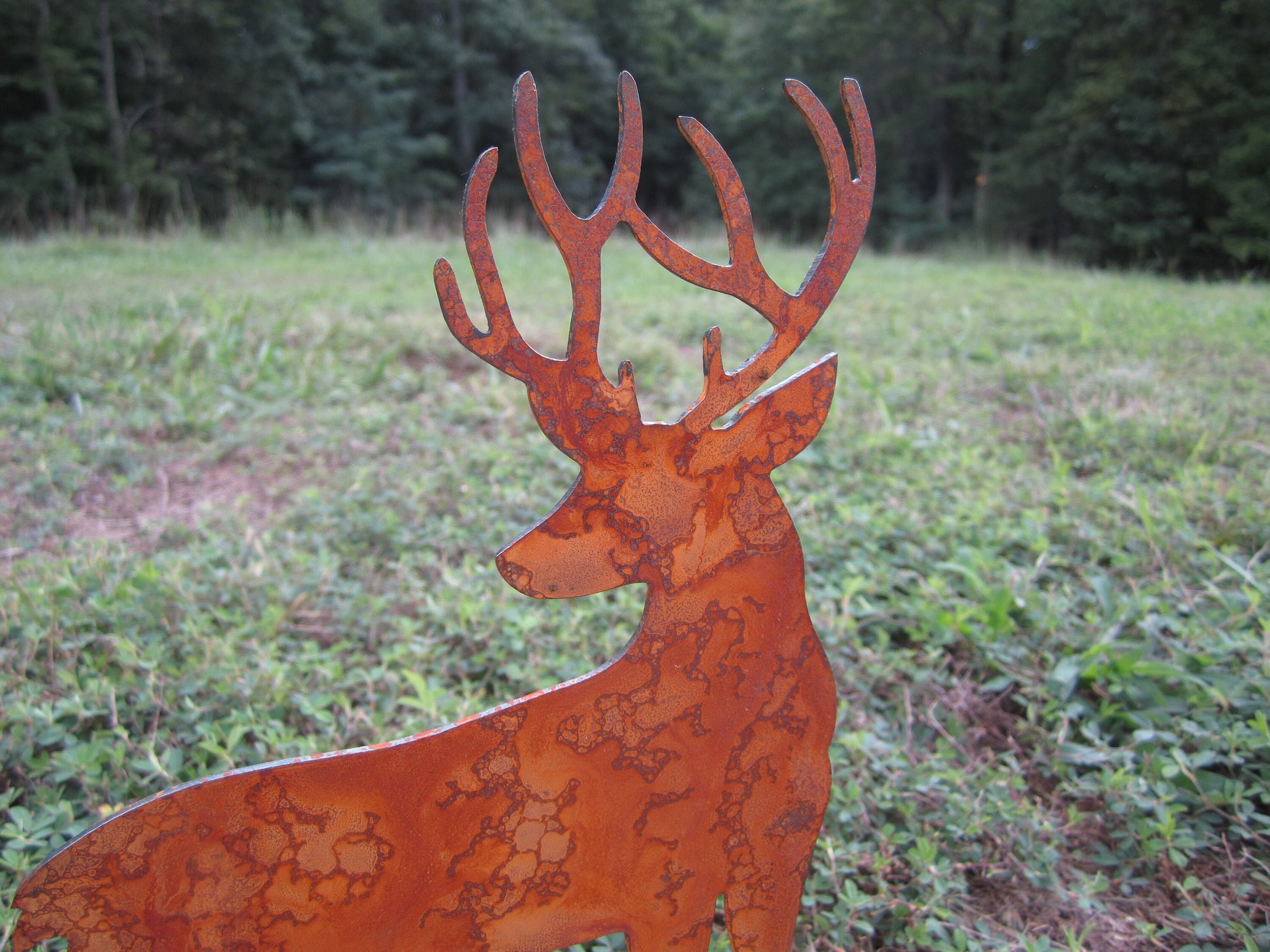 Rustic Deer Garden Stake- Hunting Season Metal Garden Sign- Custom Garden Sign- Free Shipping!- Buck- Stag- Deer Hunter- Memorial