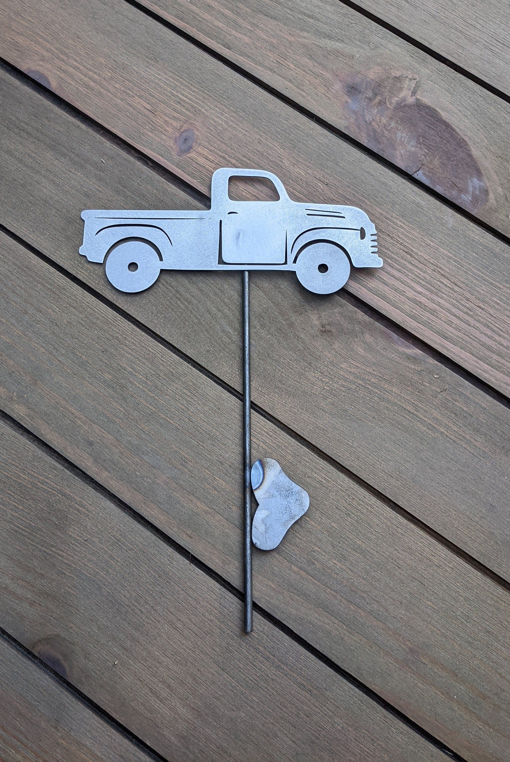 Old Truck- Vintage Truck- Rustic Truck- Classic Truck- Pickup Truck- Mechanic- Metal Garden Sign- Farmhouse- Handmade -Farmer- Memorial