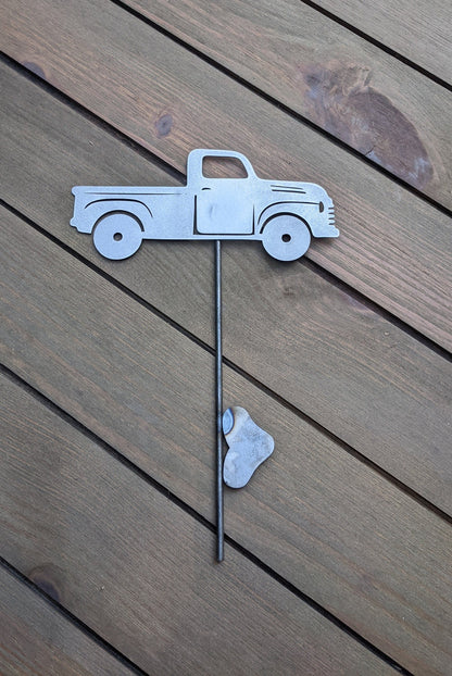Old Truck- Vintage Truck- Rustic Truck- Classic Truck- Pickup Truck- Mechanic- Metal Garden Sign- Farmhouse- Handmade -Farmer- Memorial