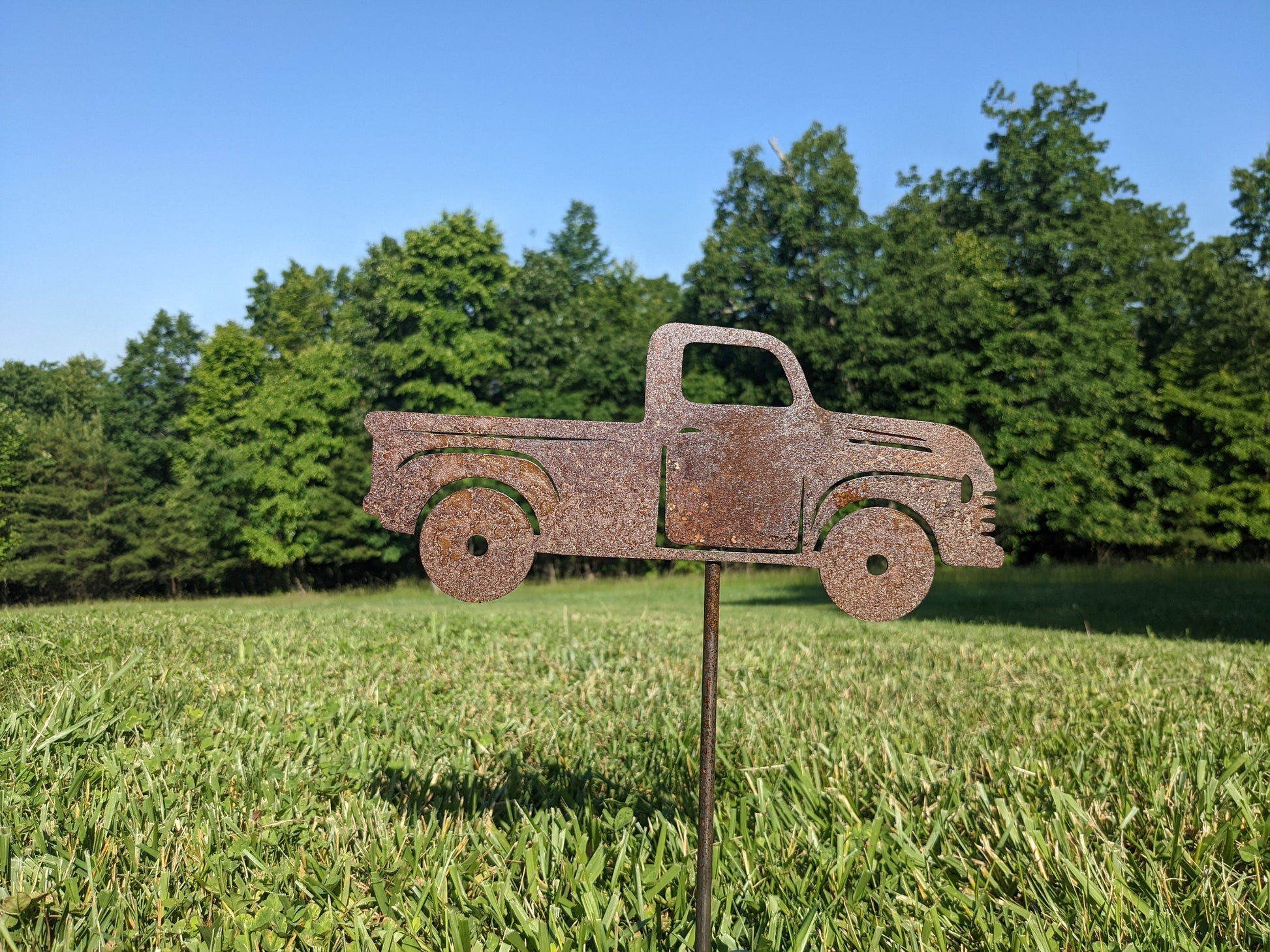 Old Truck- Vintage Truck- Rustic Truck- Classic Truck- Pickup Truck- Mechanic- Metal Garden Sign- Farmhouse- Handmade -Farmer- Memorial