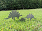 Dinosaur Family Metal Garden Stakes- Garden Sign- Custom Garden Sign- Free Shipping! - Garden Art