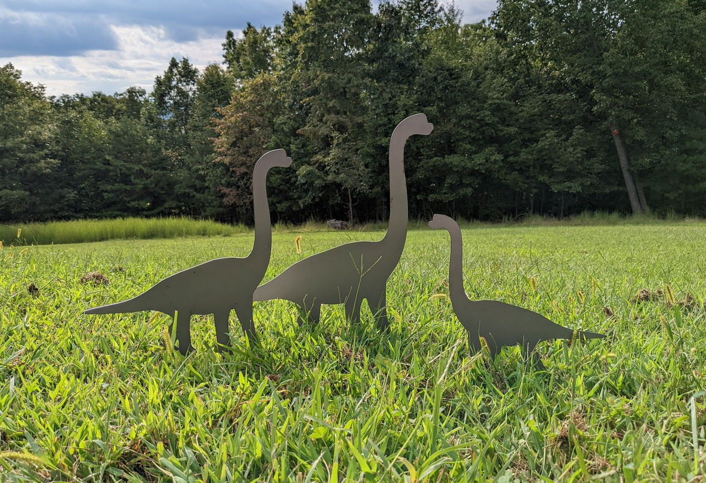 Dinosaur Family Metal Garden Stakes- Garden Sign- Custom Garden Sign- Free Shipping! - Garden Art