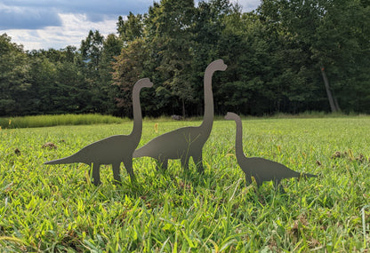 Dinosaur Family Metal Garden Stakes- Garden Sign- Custom Garden Sign- Free Shipping! - Garden Art