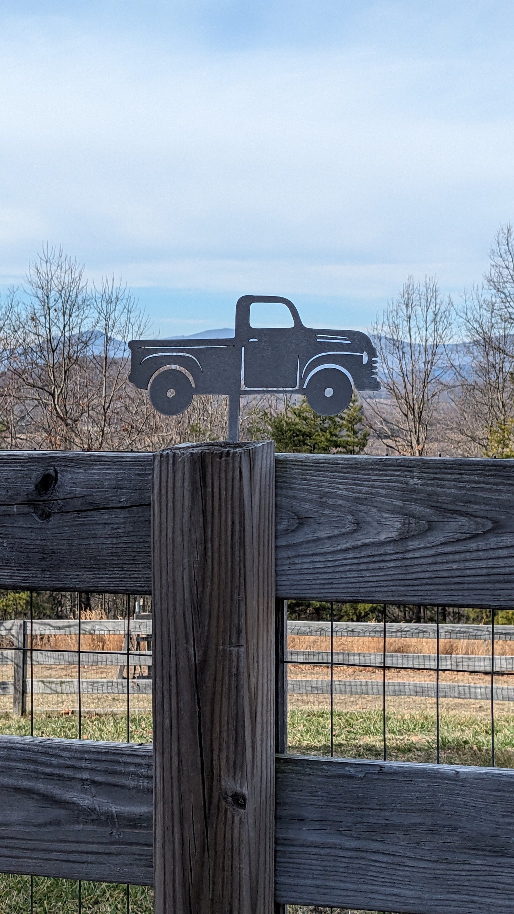 Old Truck- Vintage Truck- Rustic Truck- Classic Truck- Pickup Truck- Mechanic- Metal Garden Sign- Farmhouse- Handmade -Farmer- Memorial