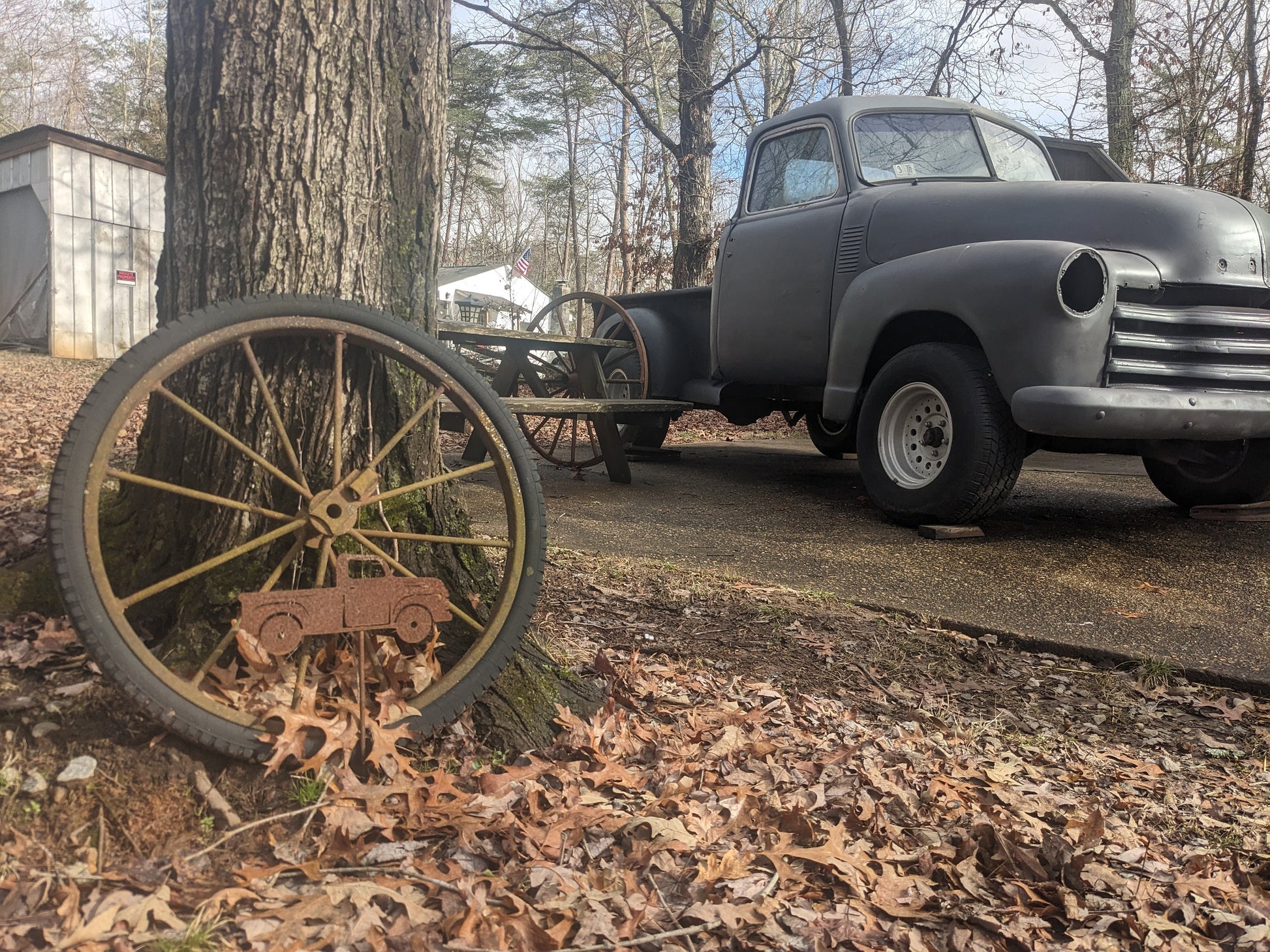 Old Truck- Vintage Truck- Rustic Truck- Classic Truck- Pickup Truck- Mechanic- Metal Garden Sign- Farmhouse- Handmade -Farmer- Memorial