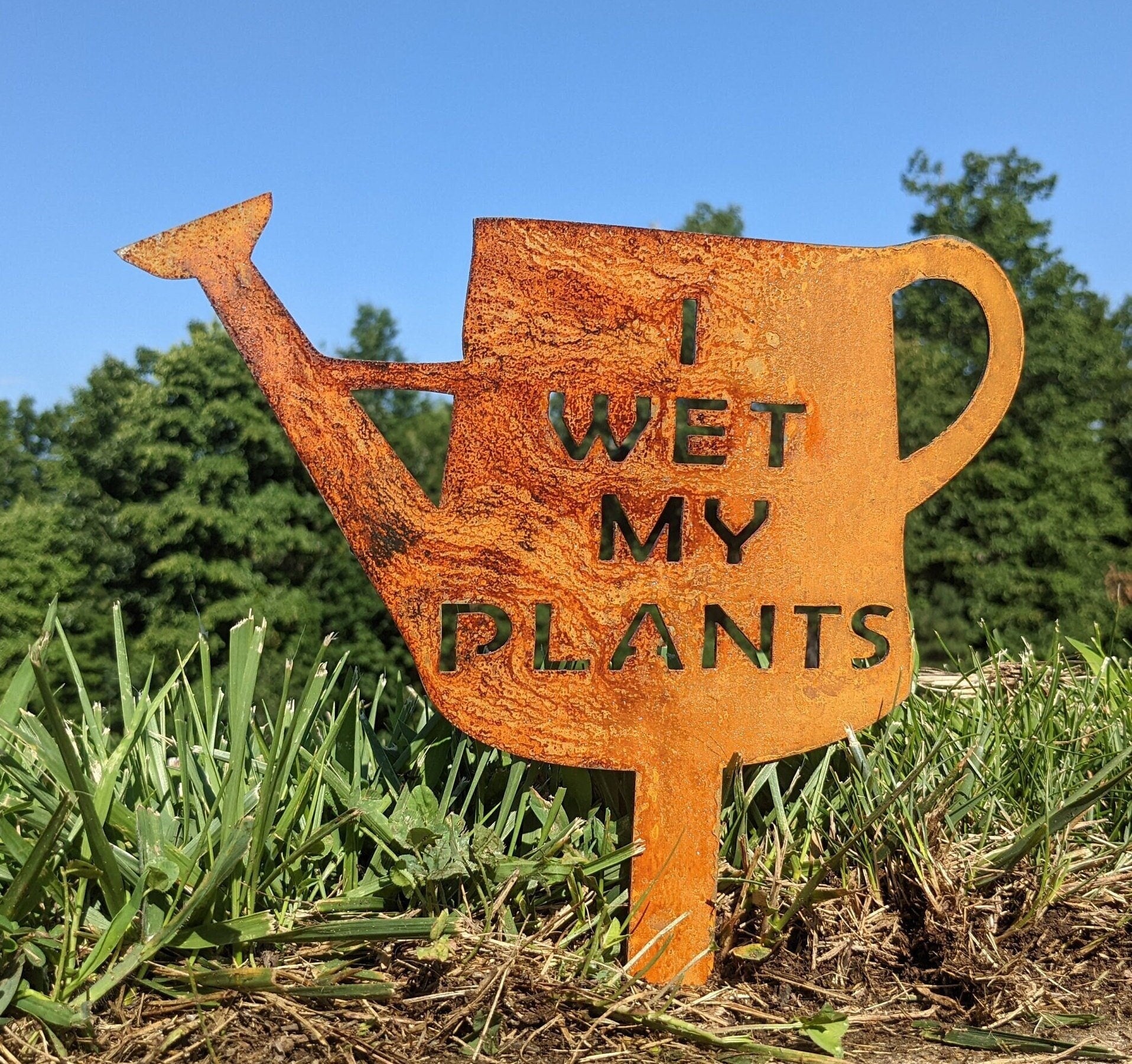 I Wet My Plants Metal Garden Sign- Garden Stake- Lawn Sign- Funny Garden Sign- Metal Garden Sign- Mothers Day- Mothers day present