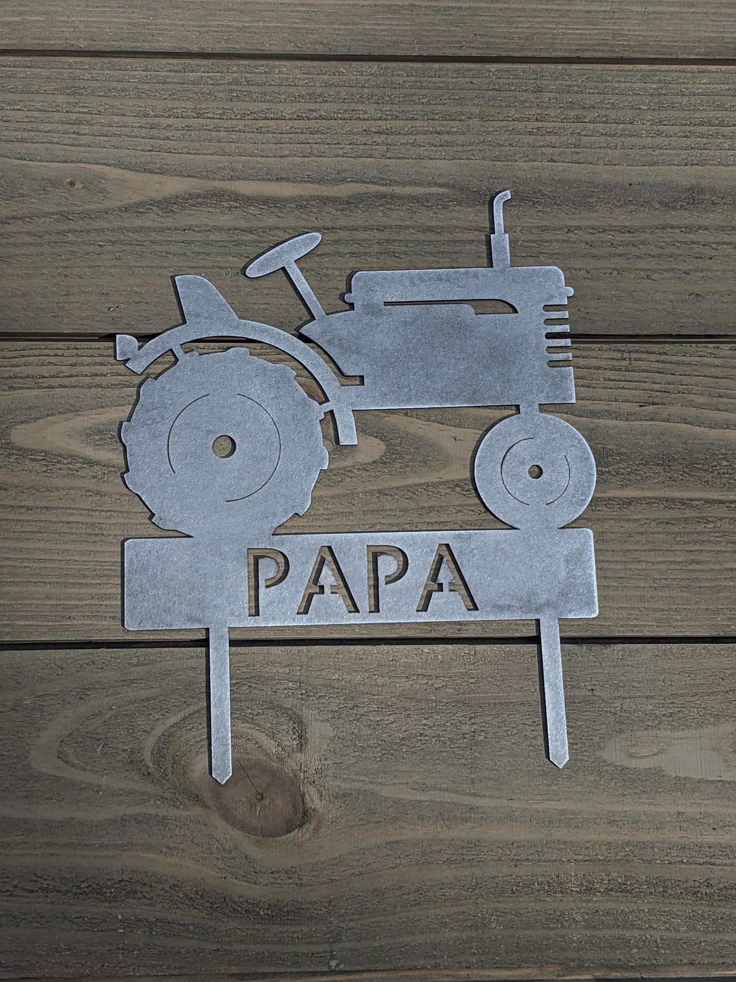 Tractor Metal Garden Stake, Farm Memorial Gift, Loss of Farmer, Rustic Tractor Grave Marker, Sympathy Gift for Dad Grandpa, Remembrance