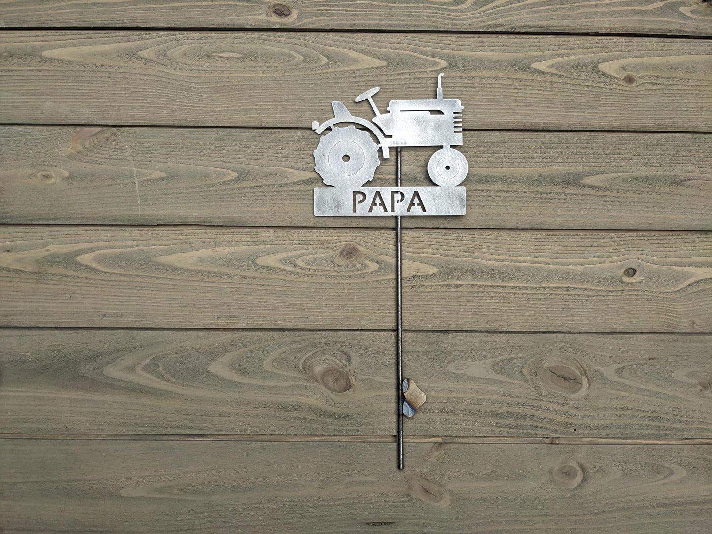 Tractor Metal Garden Stake, Farm Memorial Gift, Loss of Farmer, Rustic Tractor Grave Marker, Sympathy Gift for Dad Grandpa, Remembrance