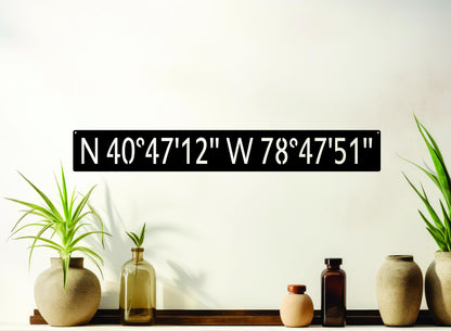 Personalized GPS Coordinates Metal Wall Art| Latitude Longitude Sign| Custom Metal Sign| Wedding Anniversary Gift| Housewarming Gift| Rustic