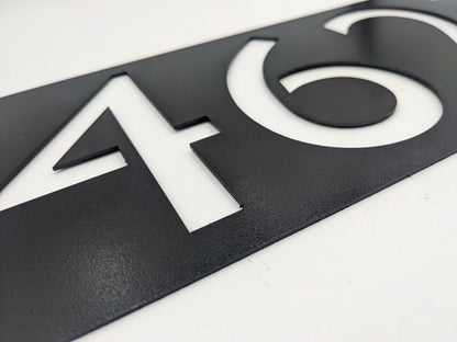 Modern Metal House Number Sign | Framed Address Number Sign | Address Sign| Retro Style Numbers |Mid Century Modern| Contemporary| Outlined