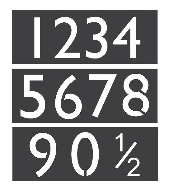 Modern Metal House Number Sign | Framed Address Number Sign | Address Sign| Retro Style Numbers |Mid Century Modern| Contemporary| Outlined