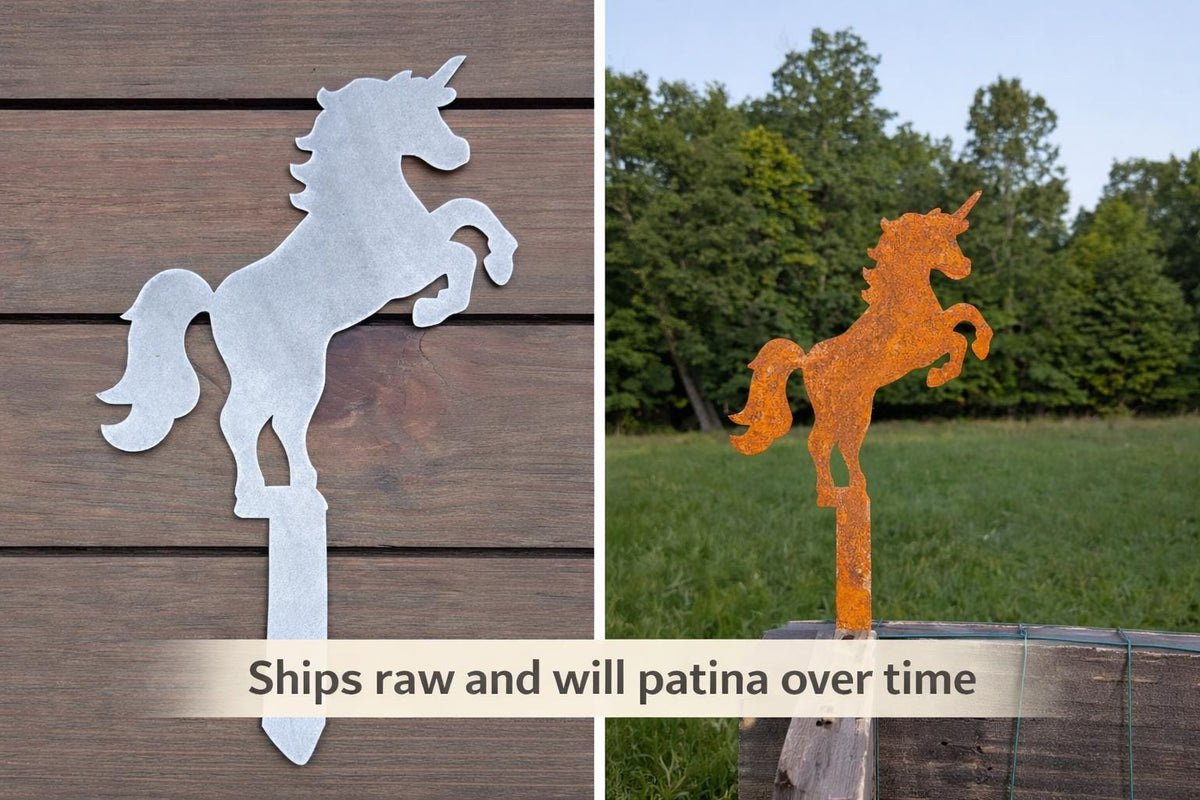 Unicorn Garden Stake, Magical Garden Gift for Kids, Fairy Garden Decor, Metal Unicorn Yard Art, Whimsical Outdoor Decor, Fairycore Garden