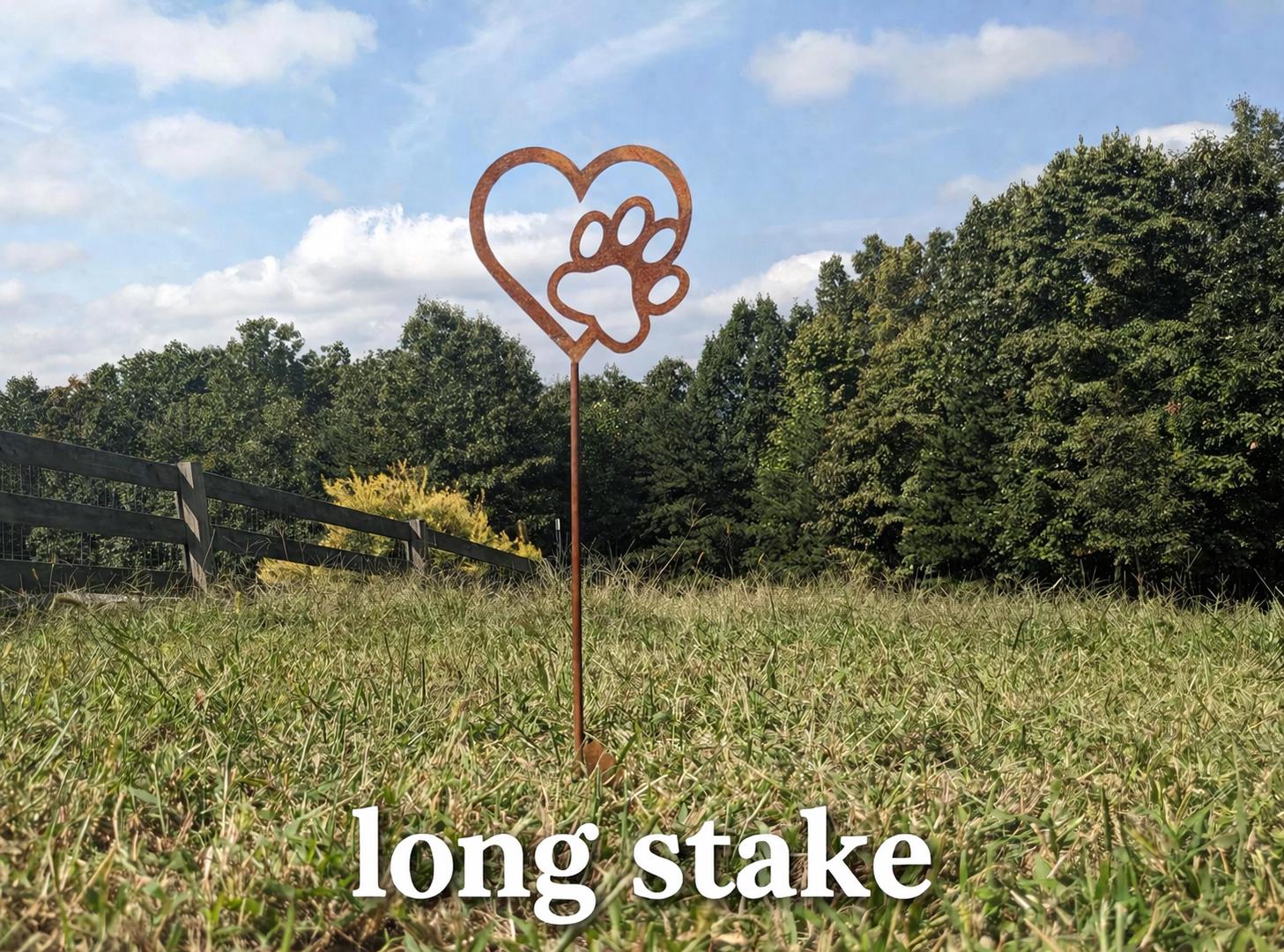 Personalized Dog Memorial Garden Stake, Heart Paw Metal Sign, Pet Grave Marker, Custom Dog Name Sign, Dog Loss Gift, Pet Memorial gift