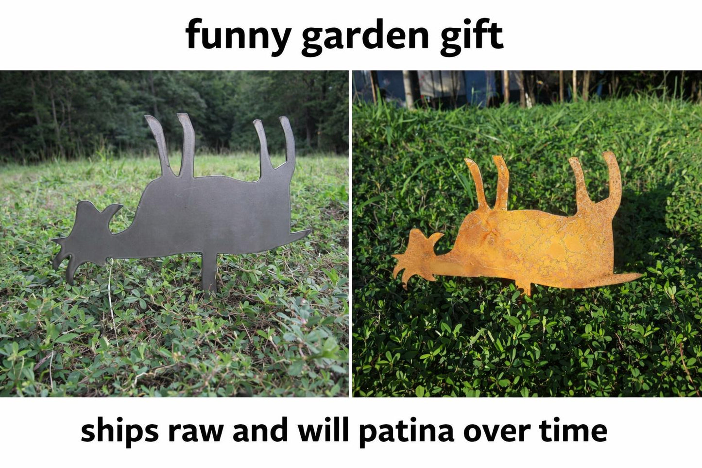 Rustic Fainting Goat Metal Garden Stake- Rustic Goat Metal Garden Sign- Handcrafted Farmhouse Decor- Pet Loss- Unique Farm Animal Garden Art