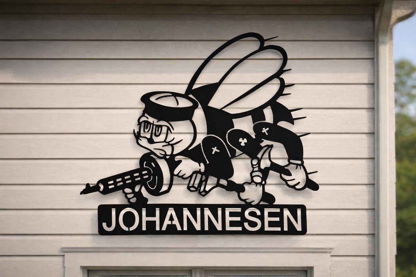 Personalized SEABEE Navy Veteran Custom Metal Wall Decor CNC Logo Sign Plaque SeaBee Military Retirement