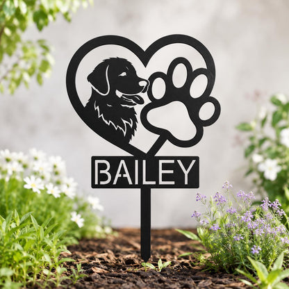 Personalized Golden Retriever Dog Memorial Garden Stake, Dog Memorial Gift, Metal Pet Memorial, Pet Grave Marker, Dog Loss Gift