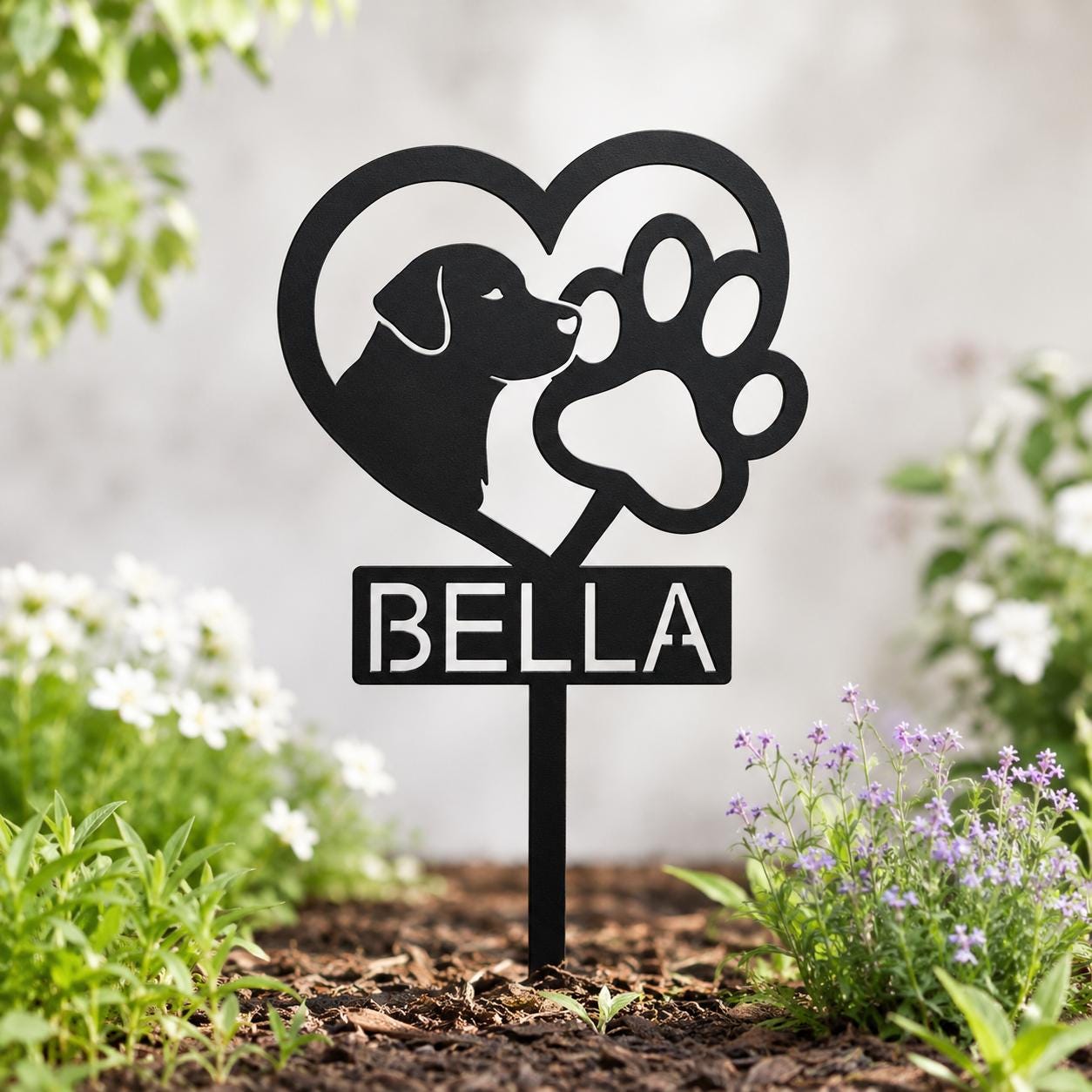 Personalized Labrador Retriever Memorial Garden Stake, Custom Lab Dog Memorial Sign, Dog Loss Gift, Pet Grave Marker, Metal Garden Stake