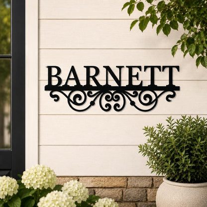 Personalized Metal Last Name Sign, Wedding Gift for Couple, Custom Family Name Sign, Anniversary Gift, Housewarming Decor- 11th Anniversary