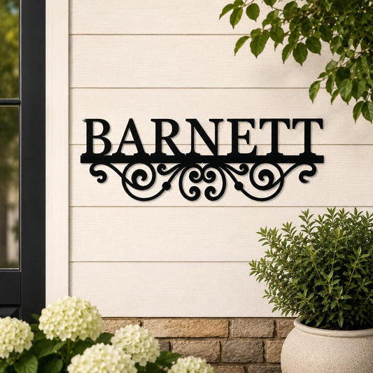 Personalized Metal Last Name Sign, Wedding Gift for Couple, Custom Family Name Sign, Anniversary Gift, Housewarming Decor- 11th Anniversary