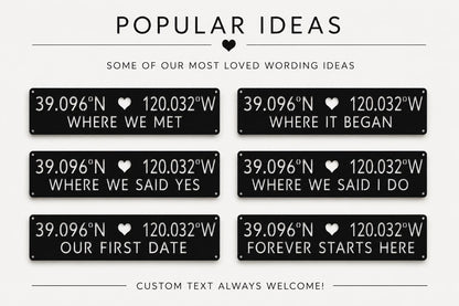 Where We Met Coordinates Metal Sign, Personalized Anniversary Gift, Custom Latitude Longitude Sign, Wedding Gift for Couple, Metal Wall Art