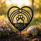 Rainbow Bridge Personalized Dog Memorial Garden Stake, Custom Pet Memorial, Paw Print Garden Marker, Dog Loss Gift, Pet Grave Marker