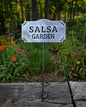 Salsa Garden Metal Garden Stake | Rustic Steel Garden Sign | Garden Decor