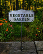 Vegetable Garden Metal Garden Stake | Rustic Steel Garden Sign