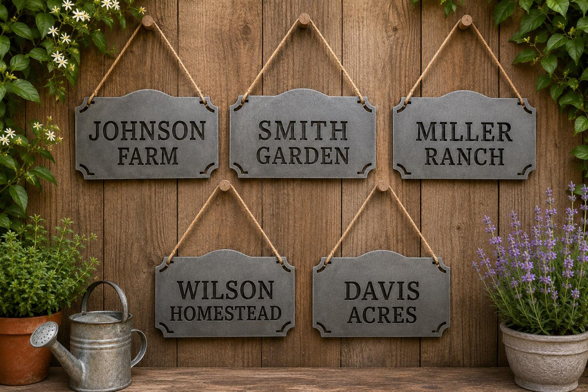 Personalized Farm Sign, Custom Family Name Metal Sign, Farmhouse Wall Decor, Barn Sign, Ranch Sign, Hanging Metal Sign