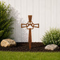 Dog Memorial Garden Stake, Pet Loss Gift, Cross Paw Print Grave Marker, Sympathy Gift, Dog Remembrance Sign, Rainbow Bridge
