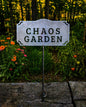 Chaos Garden Metal Hanging Sign | Cottage Garden Decor | Funny Garden Sign | Wildflower Garden | Gardener Gift | Rustic Outdoor Decor