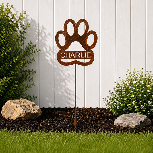 Personalized Dog Memorial Garden Stake, Metal Pet Memorial, Dog Grave Marker, Pet Loss Gift, Custom Dog Name Sign, Pet Remembrance Gift