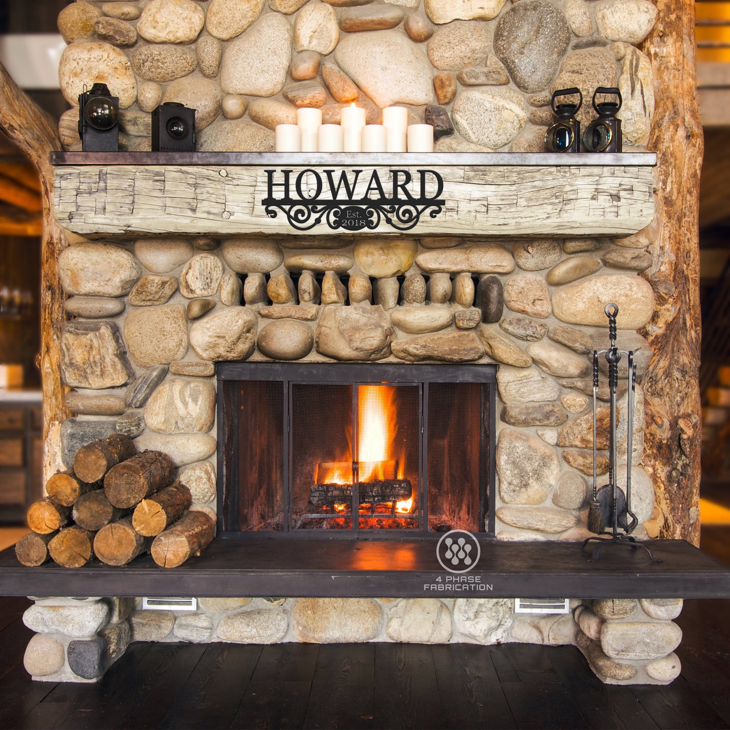 monogram family name farm sign housewarming gift wedding anniversary 11th