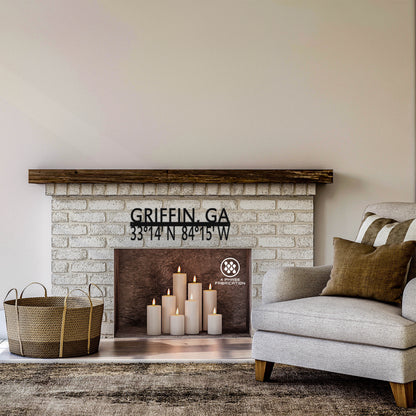 coordinates gps metal sign 11th anniversary gift steel date location wedding housewarming