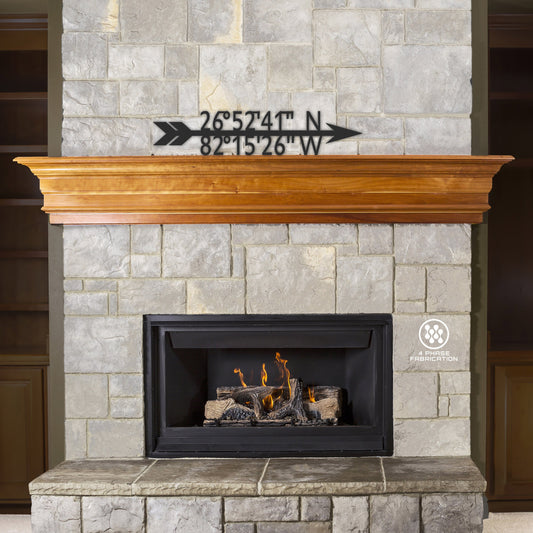 coordinates gps metal sign 11th anniversary gift steel date location wedding housewarming