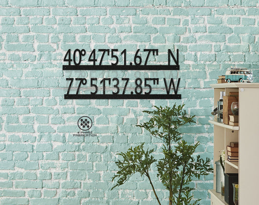 coordinates gps metal sign 11th anniversary gift steel