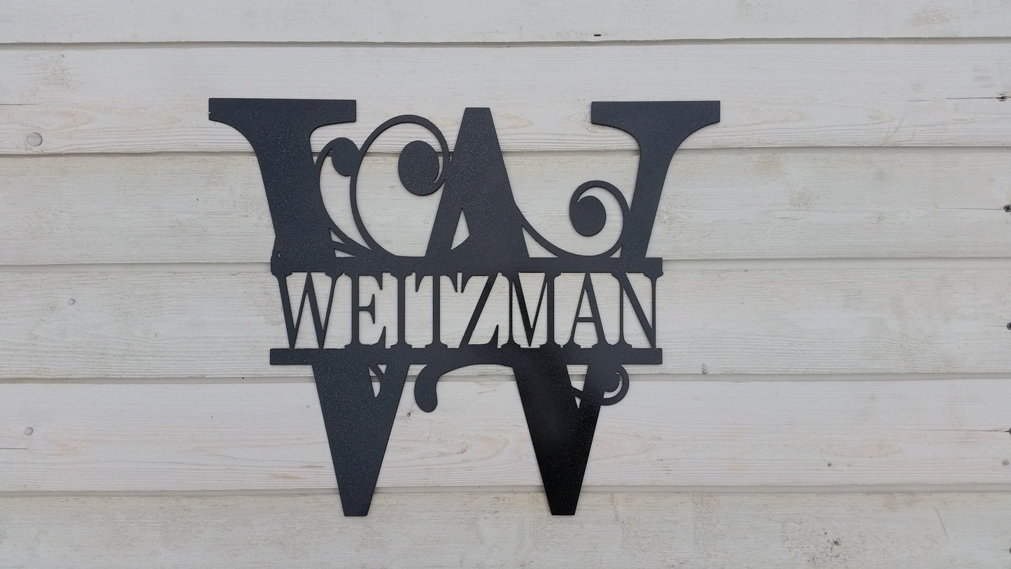 monogram personalized housewarming 11th anniversary metal steel gift