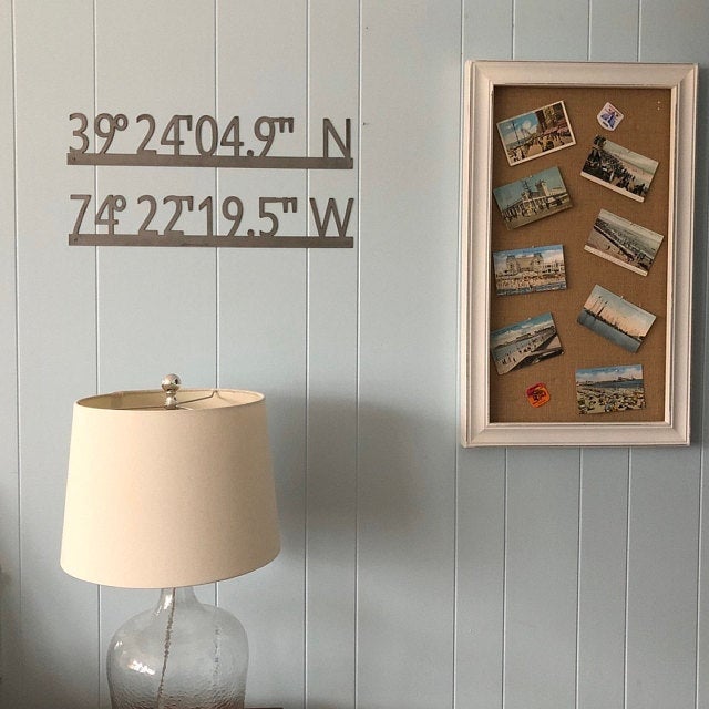 coordinates gps metal sign 11th anniversary gift steel