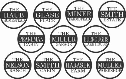 monogram family name farm sign housewarming gift wedding anniversary 11th