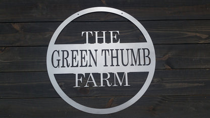 monogram family name farm sign housewarming gift wedding anniversary 11th