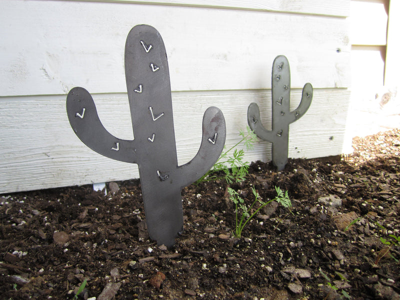  cactus cacti desert garden stake yard ornament metal steel gift garden